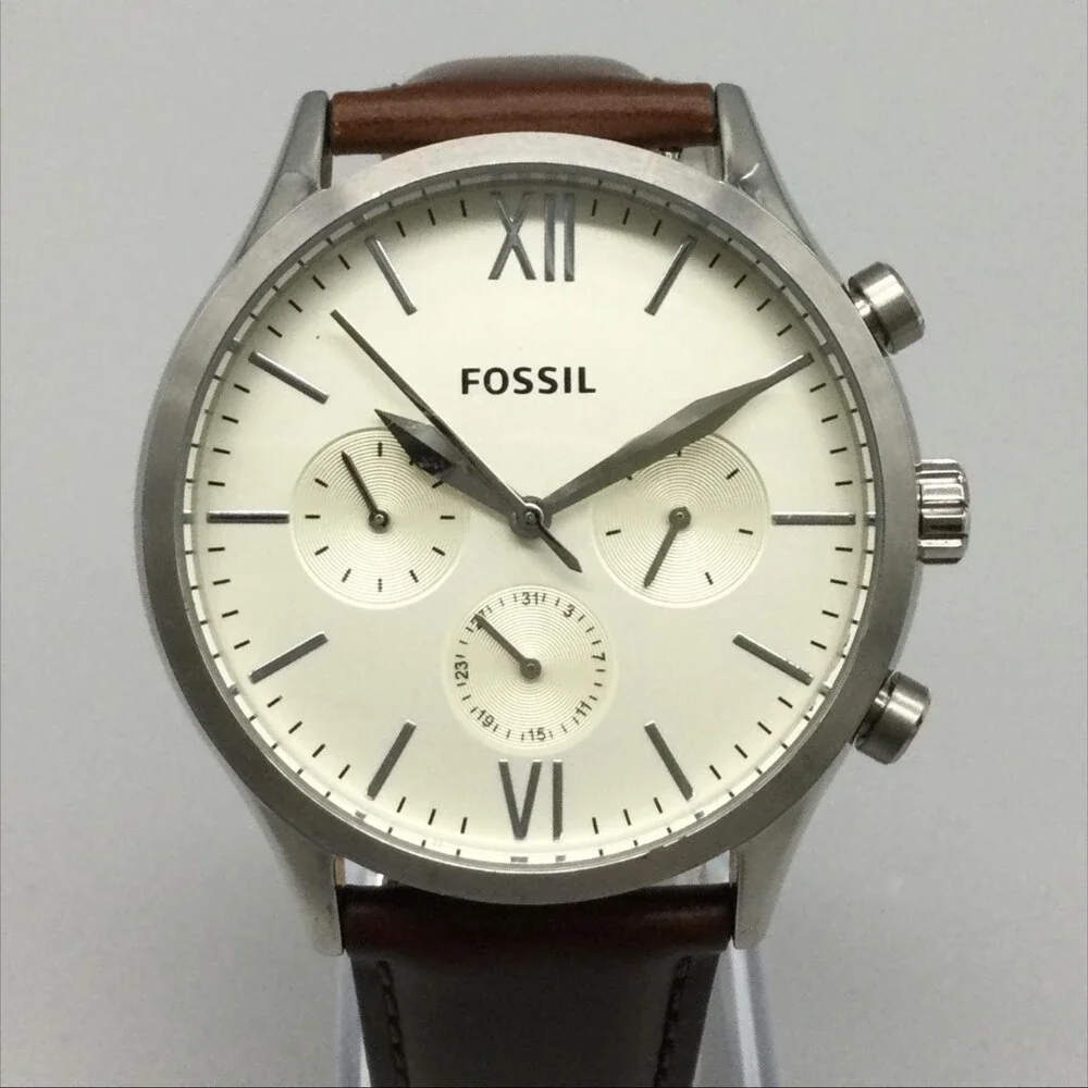 Fossil Femore BQ2363 Mens Watch 44mml Leather Date Multifunction New Battery